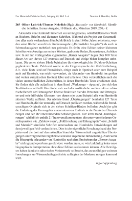 Oliver Lubrich / Thomas Nehrlich (Hg.): Alexander von Humboldt. Sämtliche Schriften