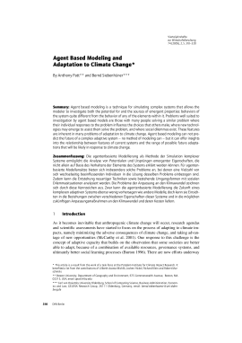Agent Based Modeling and Adaptation to Climate Change