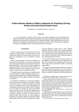 A New Indicator Based on Neftçi's Approach for Predicting Turning Points of the Euro-Zone Growth Cycle