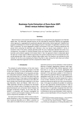 Business Cycle Extraction of Euro-Zone GDP: Direct versus Indirect Approach
