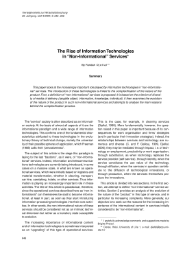 The Rise of Information Technologies in “Non-Informational” Services