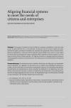 Aligning financial systems to meet the needs of citizens and enterprises