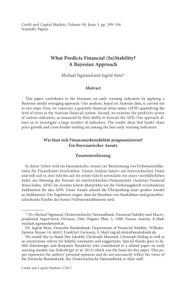 What Predicts Financial (In)Stability? A Bayesian Approach
