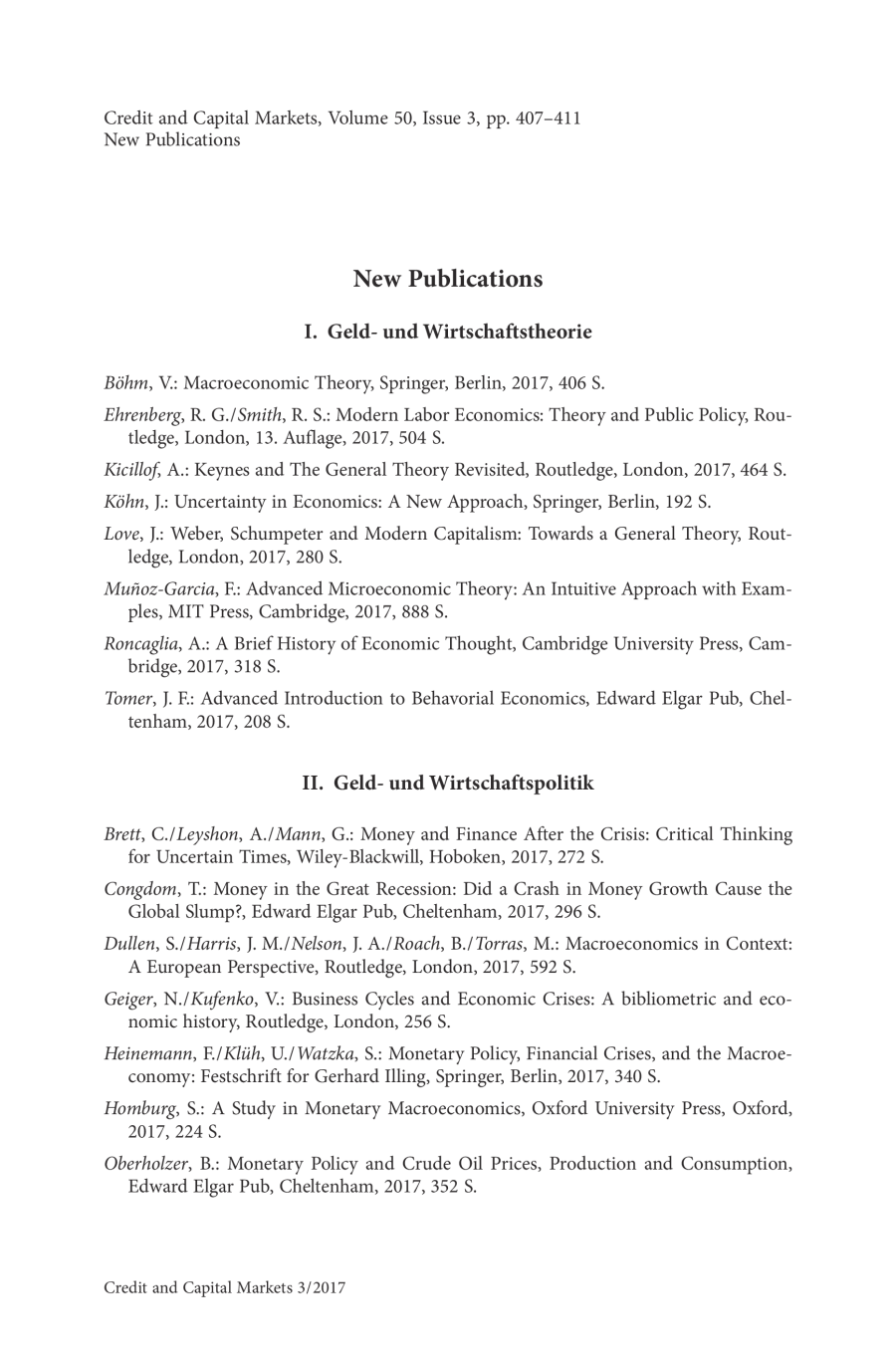 New Publications