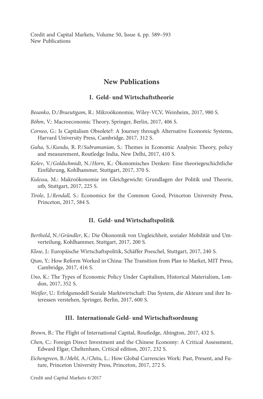 New Publications