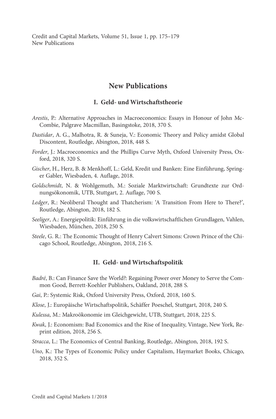 New Publications