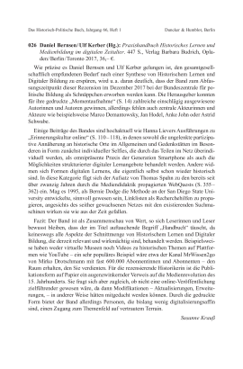 Daniel Bernsen / Ulf Kerber (Hg.): Praxishandbuch Historisches Lernen und Medienbildung im digitalen Zeitalter