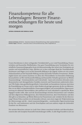 Finanzkompetenz für alle Lebenslagen: Bessere Finanzentscheidungen für heute und morgen
