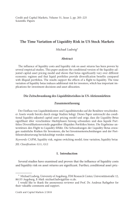 The Time Variation of Liquidity Risk on US Stock Markets
