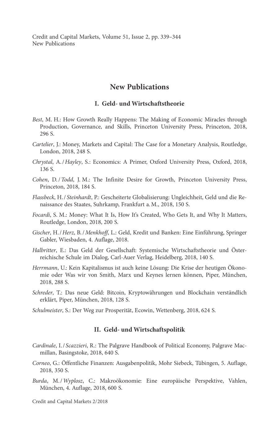 New Publications