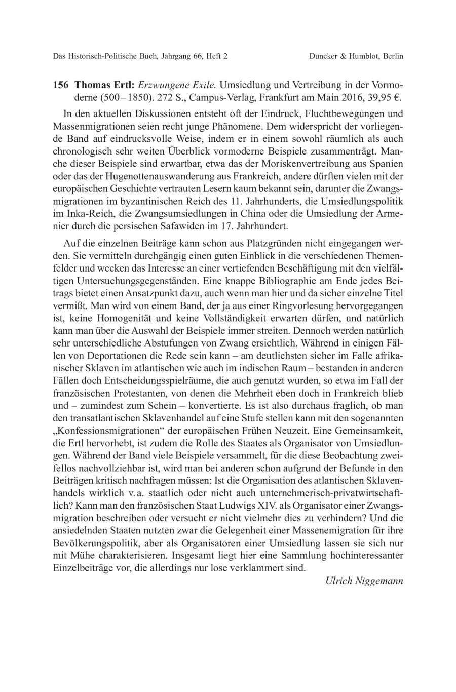 Thomas Ertl: Erzwungene Exile