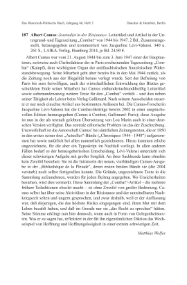Albert Camus: Journalist in der Résistance
