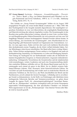 Georg Simmel: Nachträge – Dokumente – Gesamtbibliographie – Übersichten – Indices
