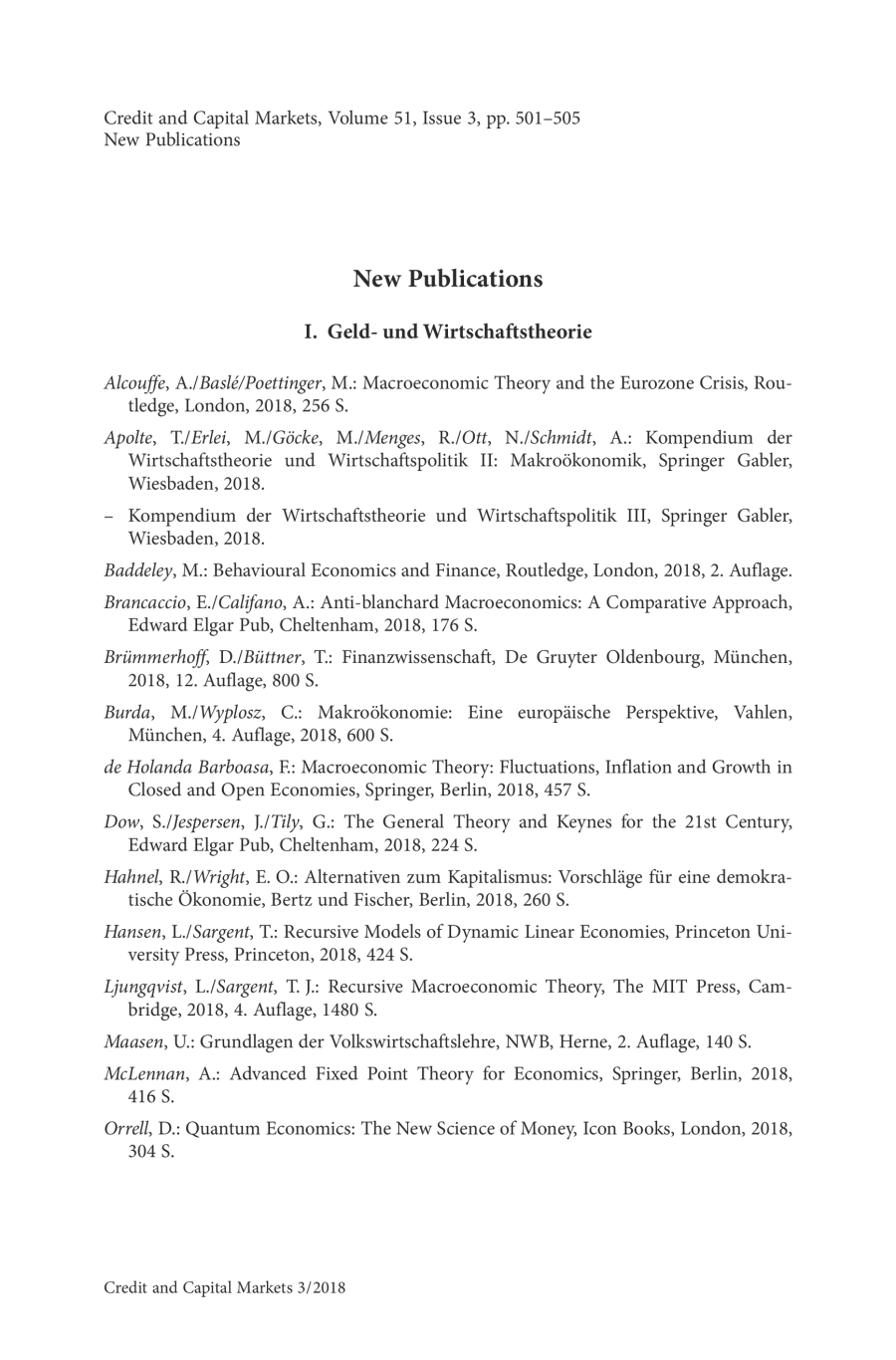 New Publications