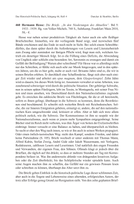Hermann Hesse: Die Briefe. „In den Niederungen des Aktuellen“. Bd. 5: 1933 – 1939