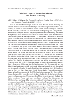 Michael S. Neiberg: The Treaty of Versailles. A Concise History
