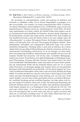 Rolf Petri: A Short History of Western Ideology. A Critical Account