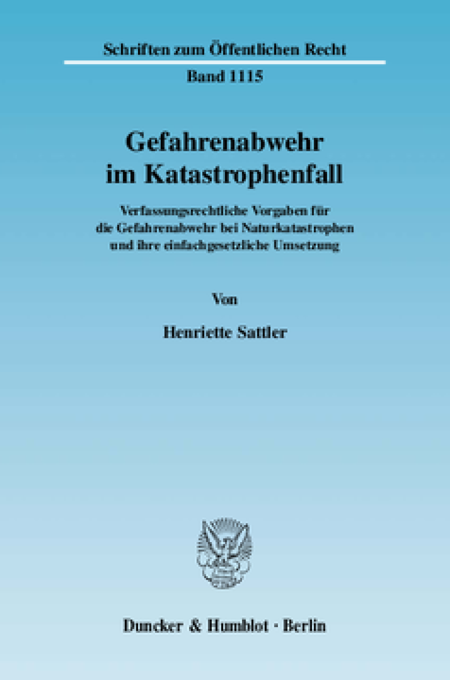 Gefahrenabwehr im Katastrophenfall