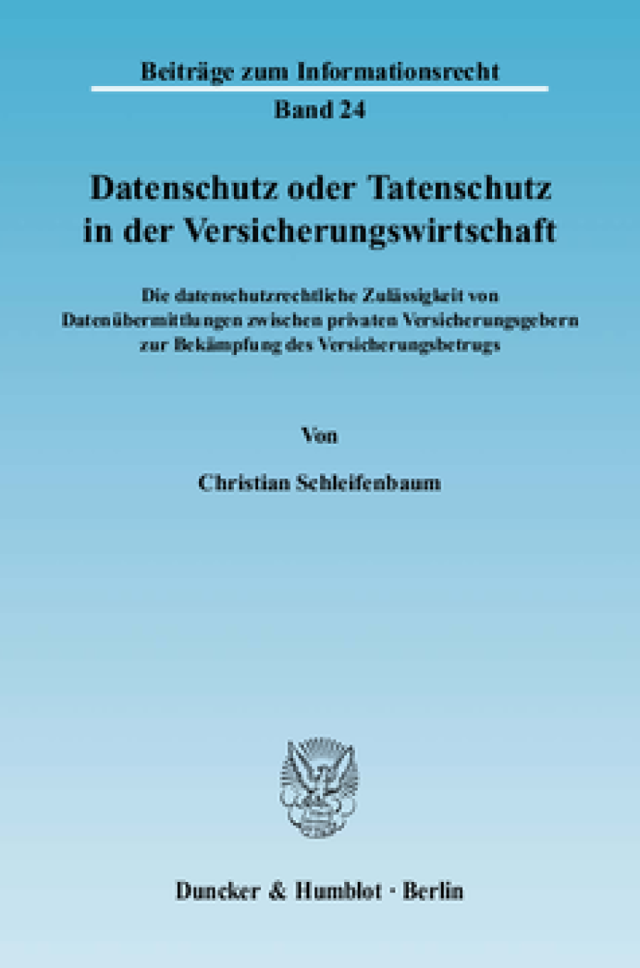 Datenschutz oder Tatenschutz in der Versicherungswirtschaft