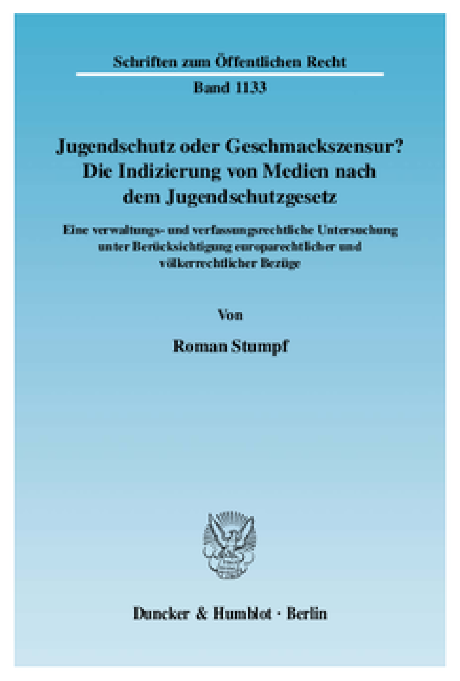 Jugendschutz oder Geschmackszensur?