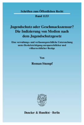 Jugendschutz oder Geschmackszensur?
