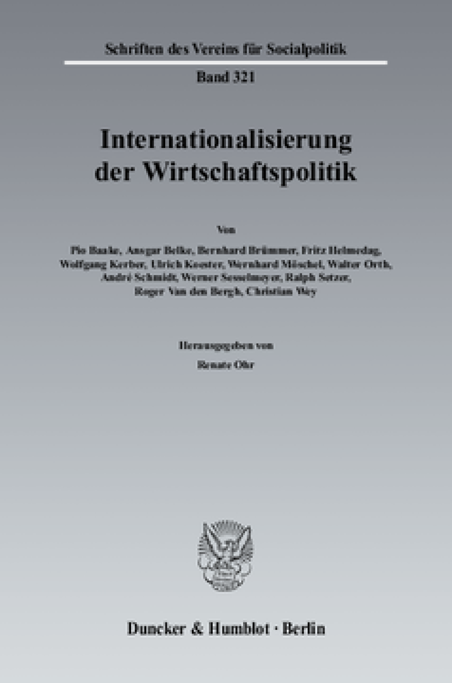 Internationalisierung der Wirtschaftspolitik