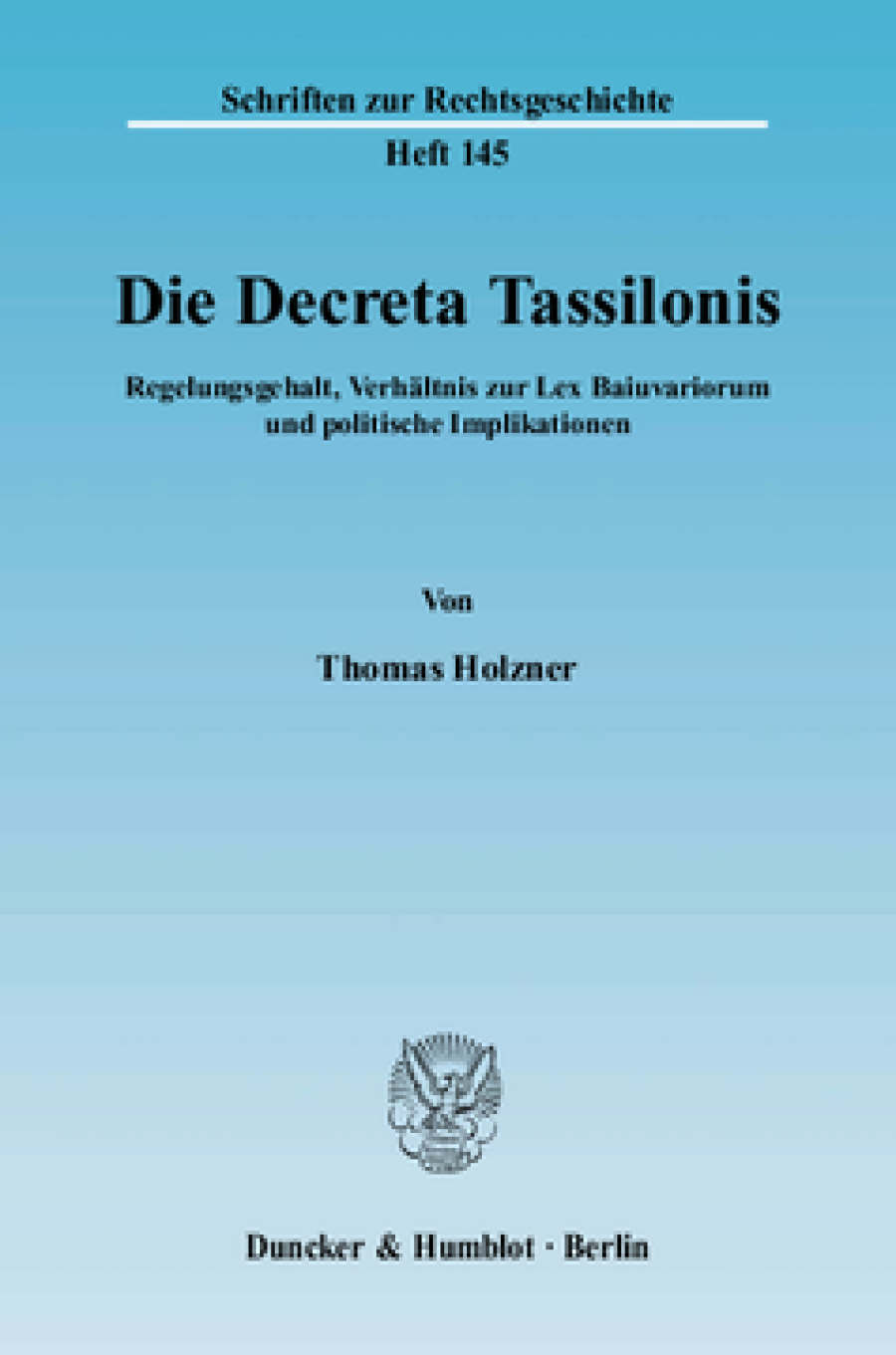 Die Decreta Tassilonis