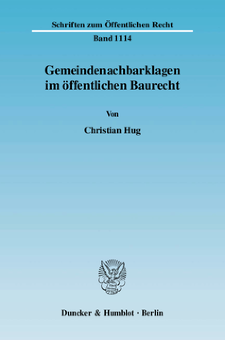 Gemeindenachbarklagen im öffentlichen Baurecht