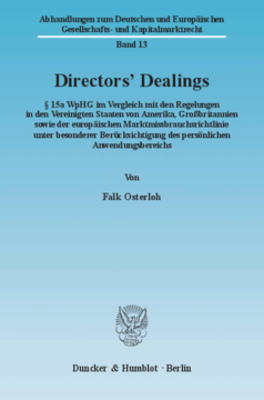 Directors' Dealings