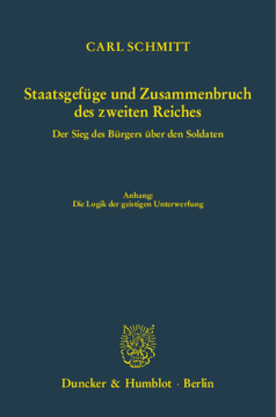 Staatsgefüge und Zusammenbruch des zweiten Reiches