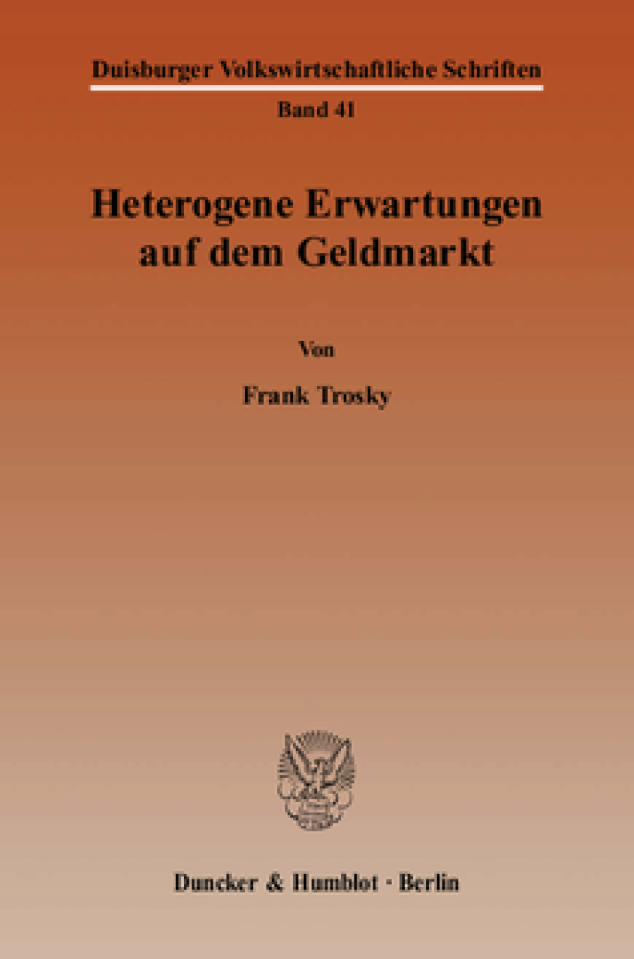 Heterogene Erwartungen auf dem Geldmarkt