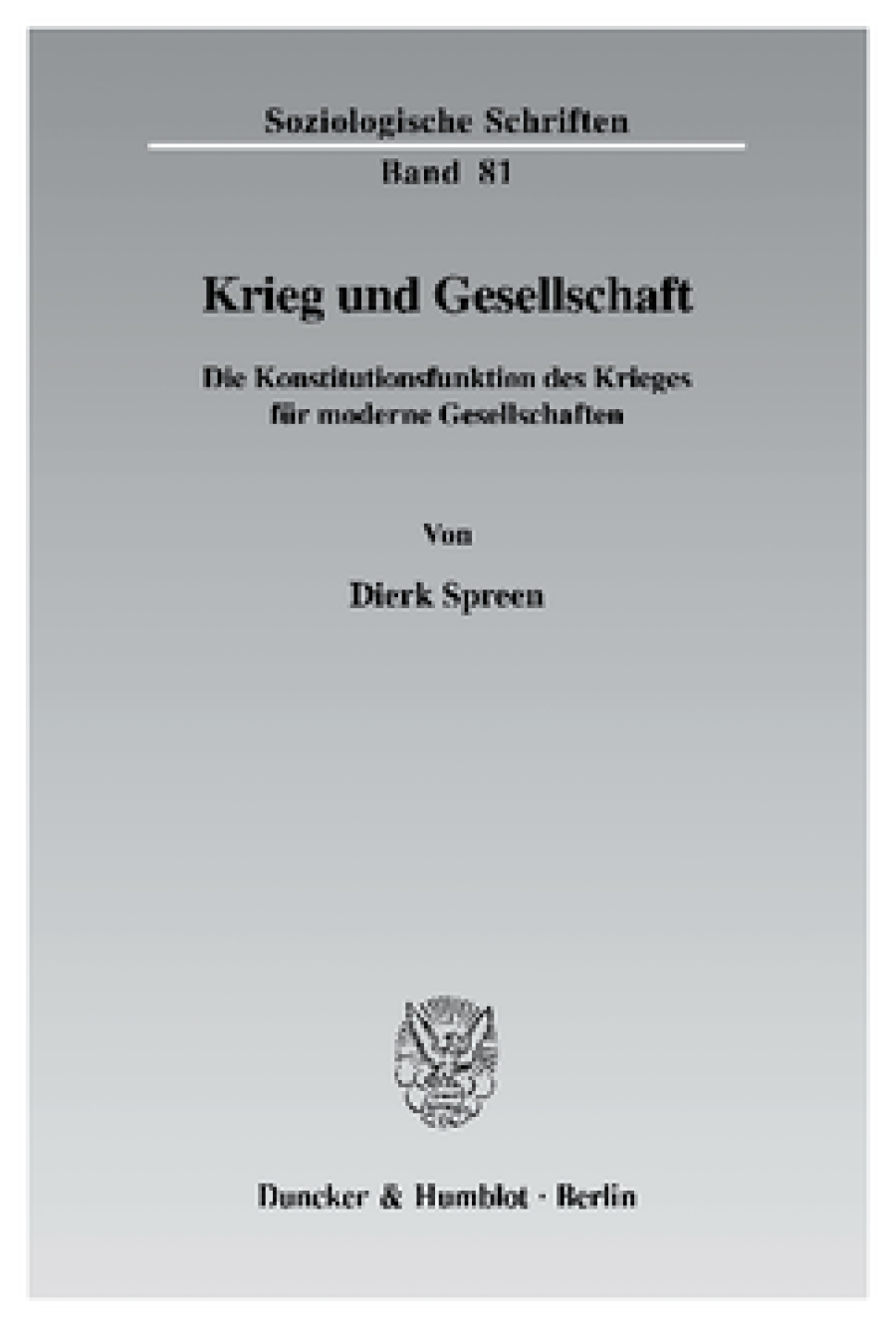 Krieg und Gesellschaft