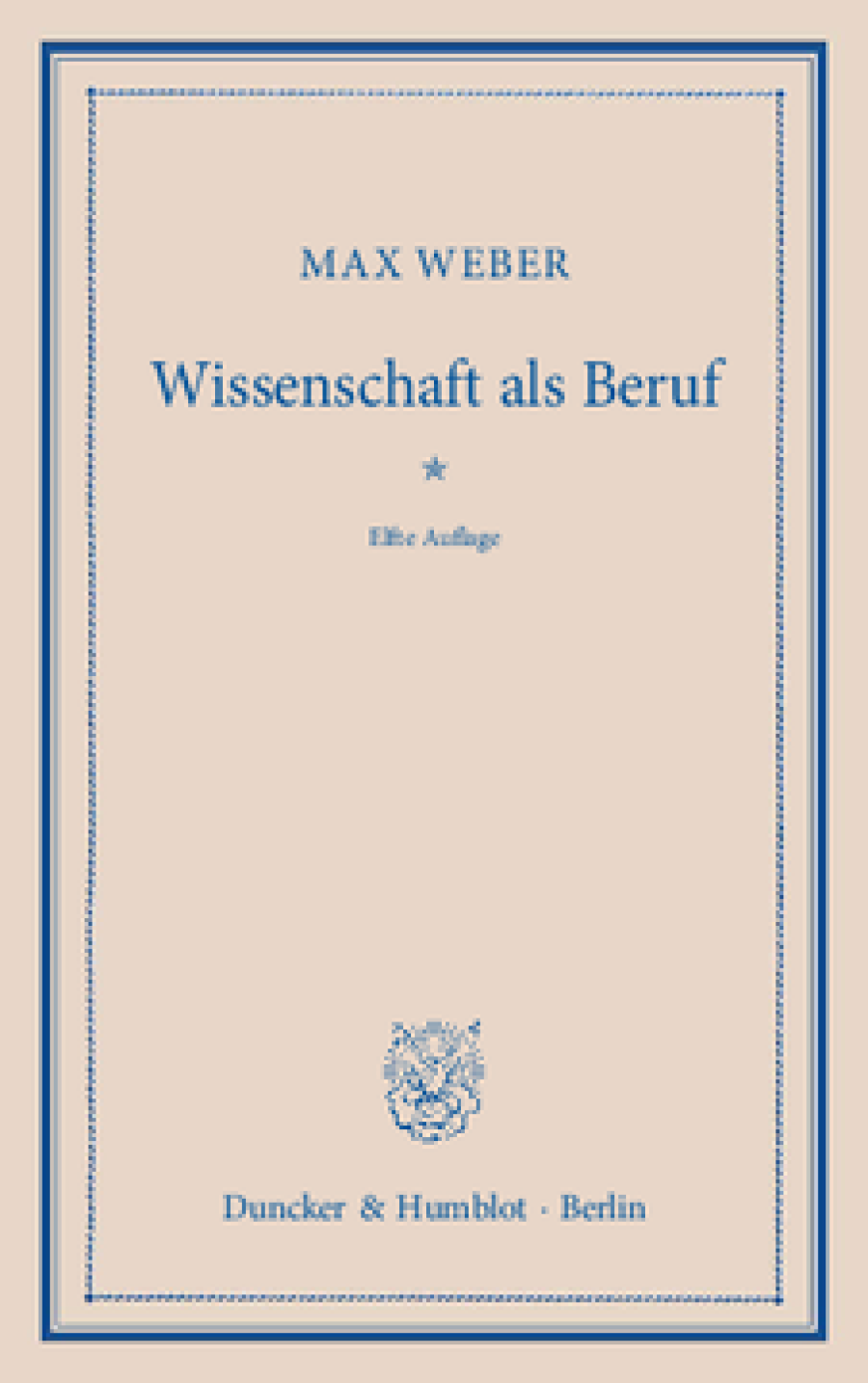 Wissenschaft als Beruf