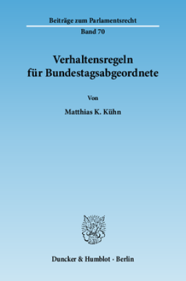 Verhaltensregeln für Bundestagsabgeordnete