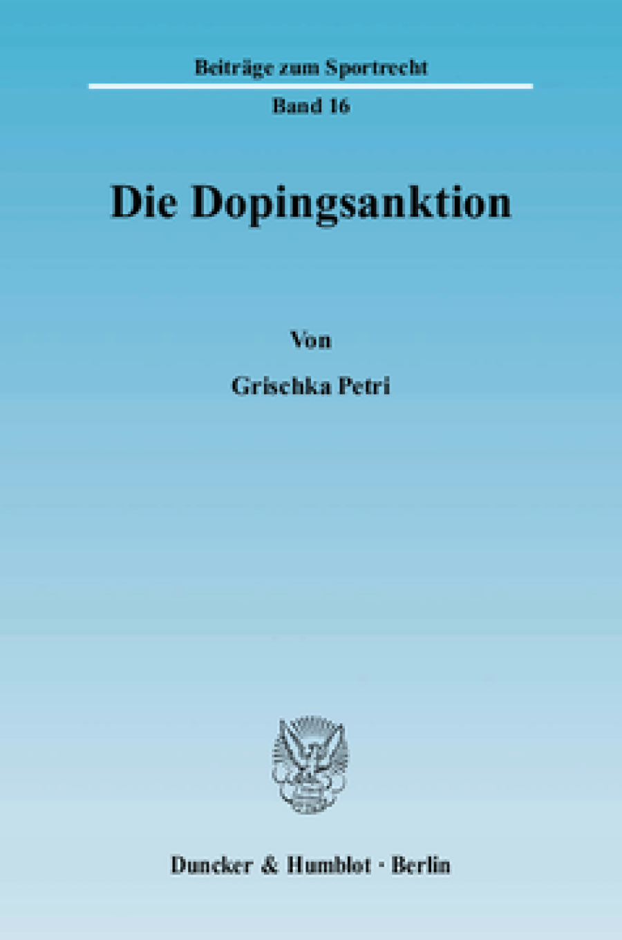 Die Dopingsanktion