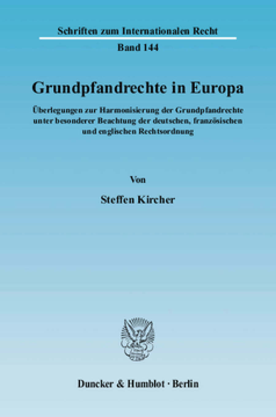 Grundpfandrechte in Europa