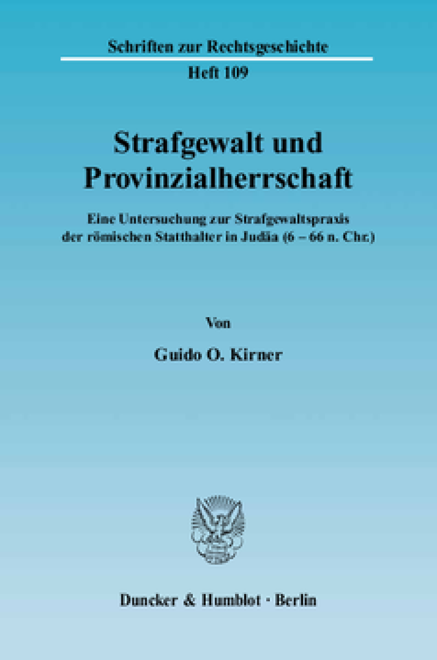 Strafgewalt und Provinzialherrschaft
