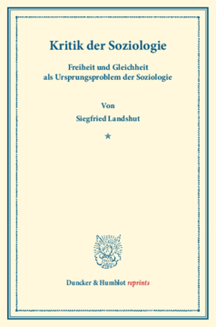 Kritik der Soziologie