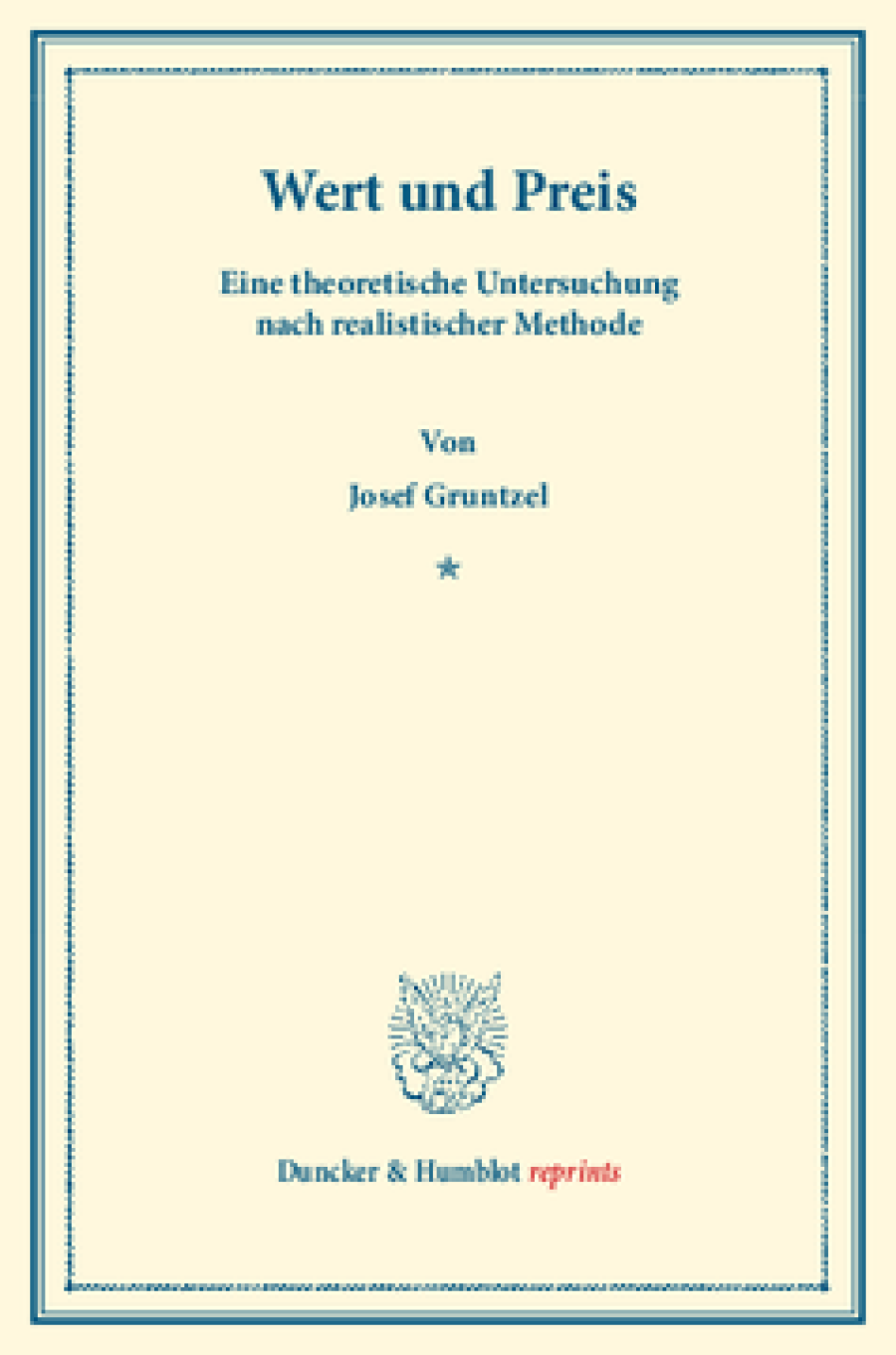 Wert und Preis