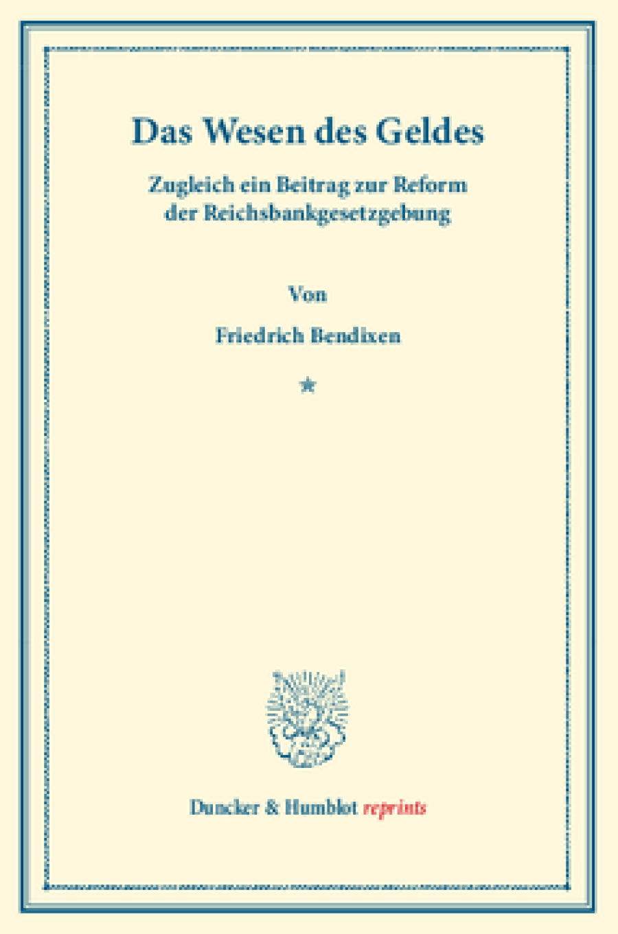 Das Wesen des Geldes