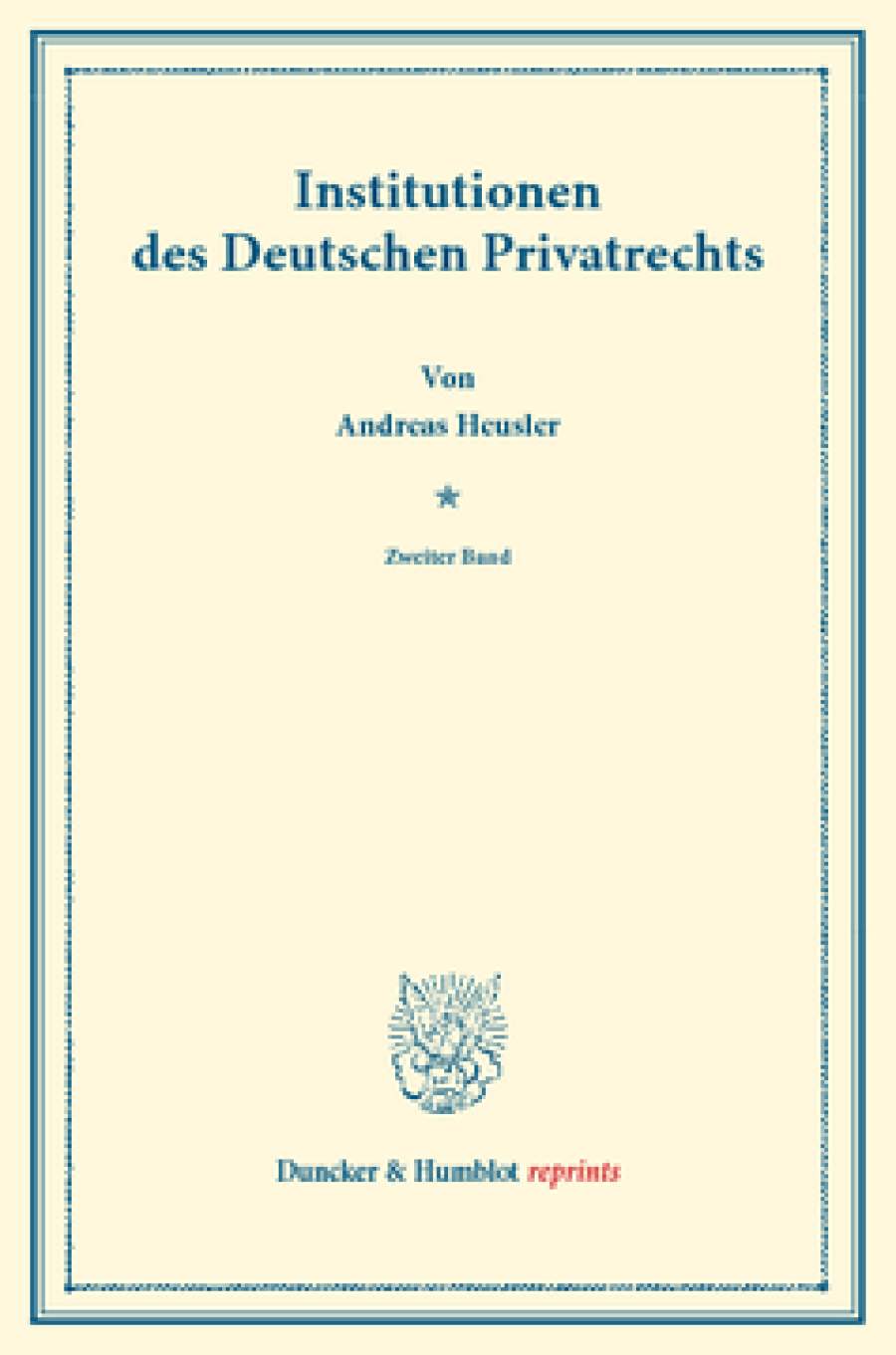 Institutionen des Deutschen Privatrechts