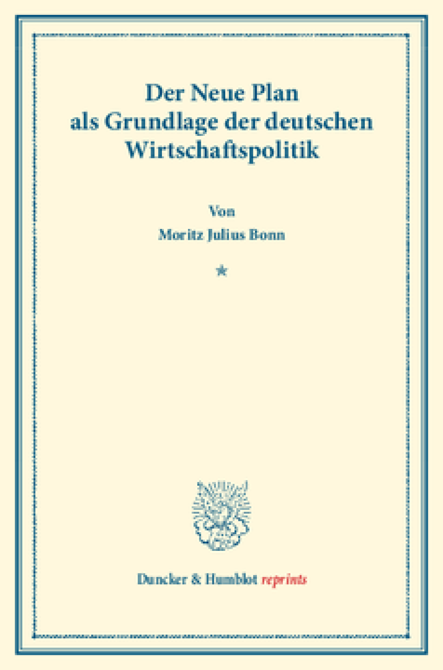 Der neue Plan
