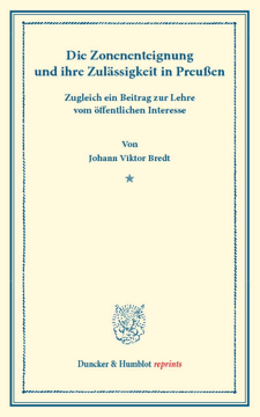 Die Zonenenteignung