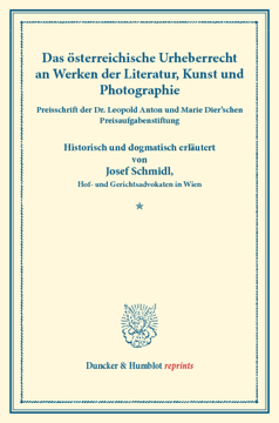 Das österreichische Urheberrecht
