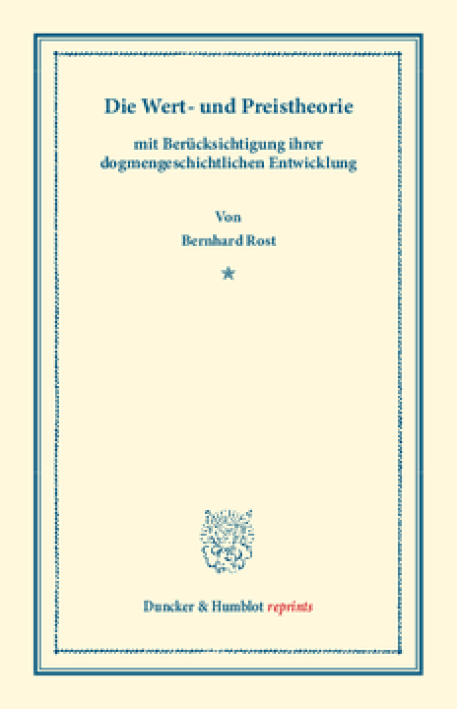 Die Wert- und Preistheorie