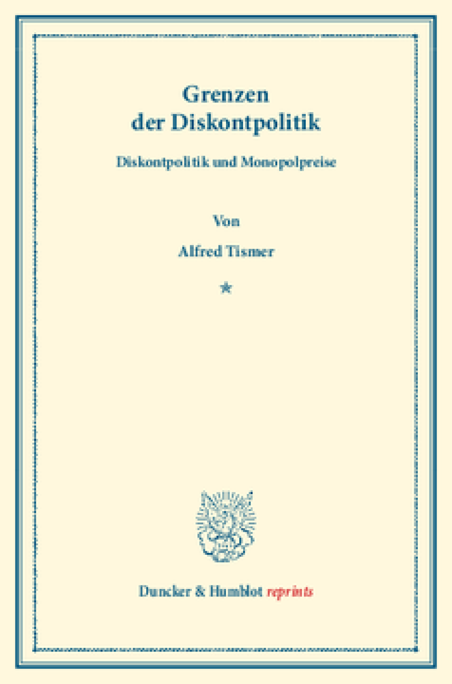 Grenzen der Diskontpolitik