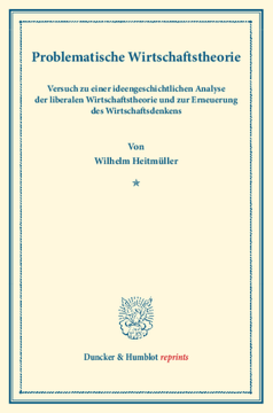 Problematische Wirtschaftstheorie