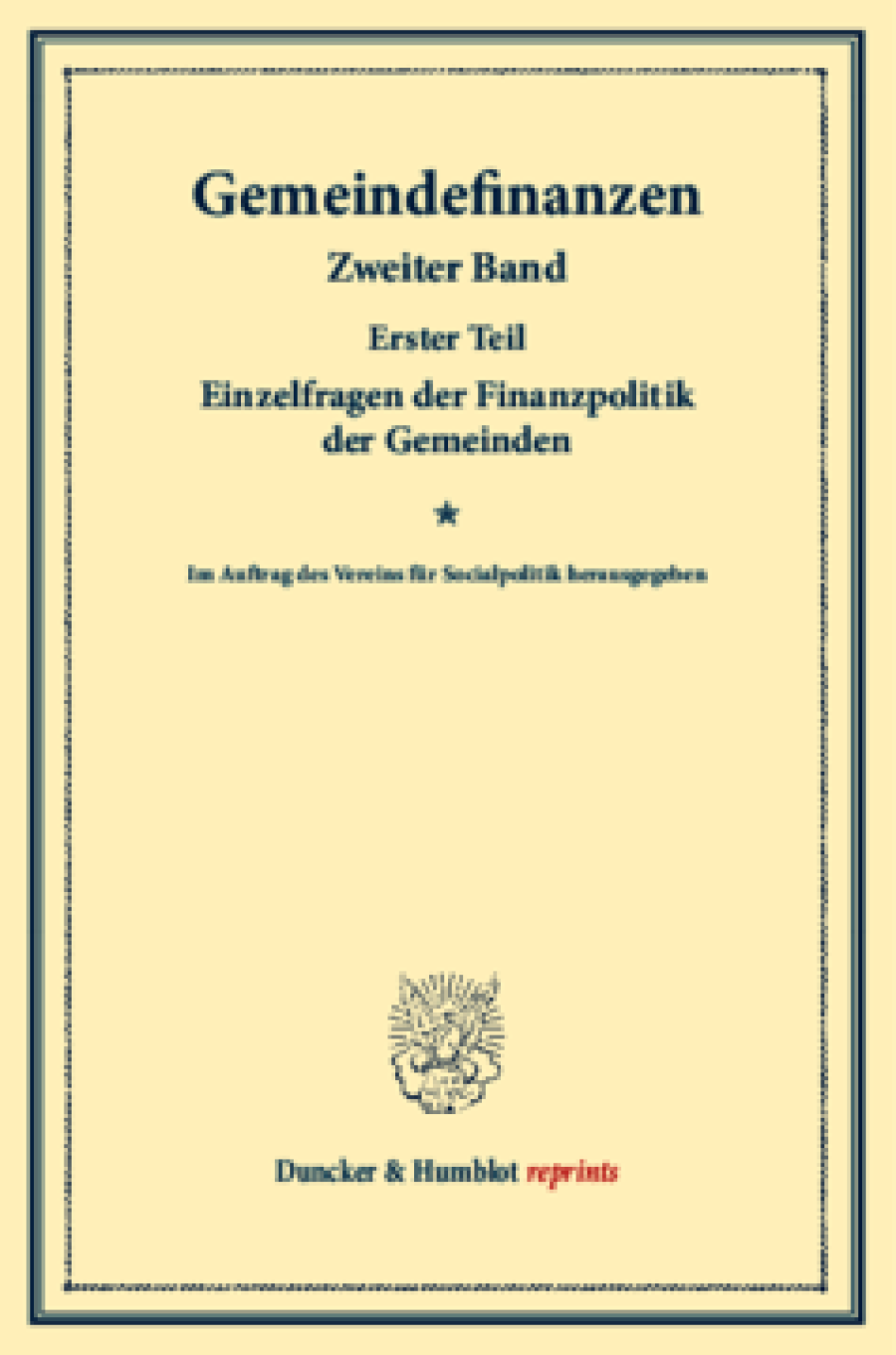 Gemeindefinanzen