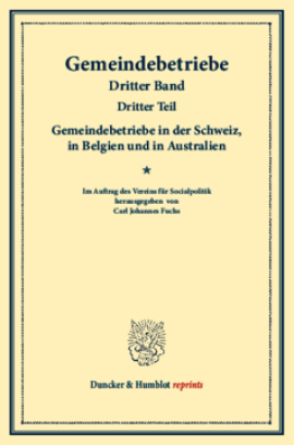 Gemeindebetriebe in der Schweiz, in Belgien und in Australien