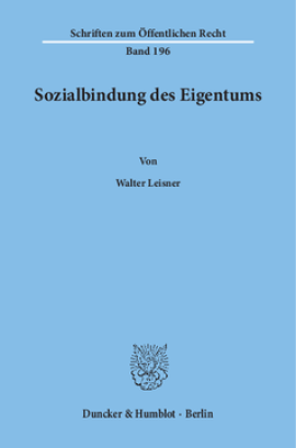 Sozialbindung des Eigentums